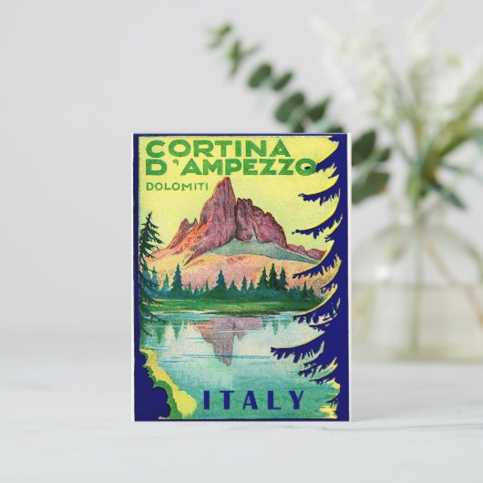 Cortina D' Ampezzo, Dolomiti Alpen, Italien, Vinta Postkarte (Stehend Vorderseite)