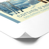 Cortina d’Ampezzo Dolomiti Superski Italy ski Poster (Ecke)