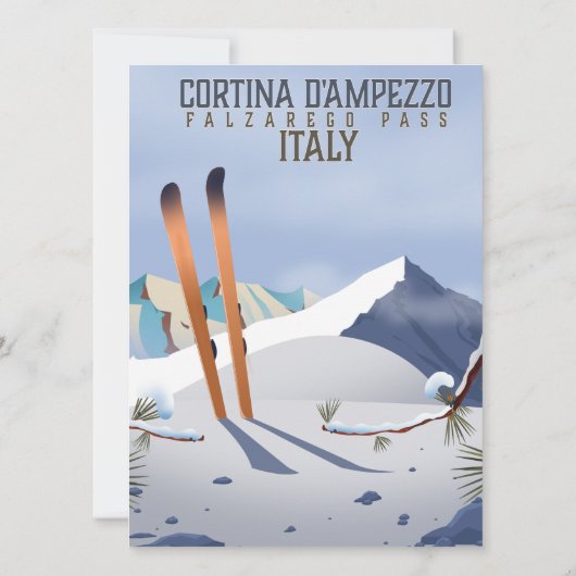 Cortina d'Ampezzi Italien Skilanglauf Kunst, Dicht (Rückseite)