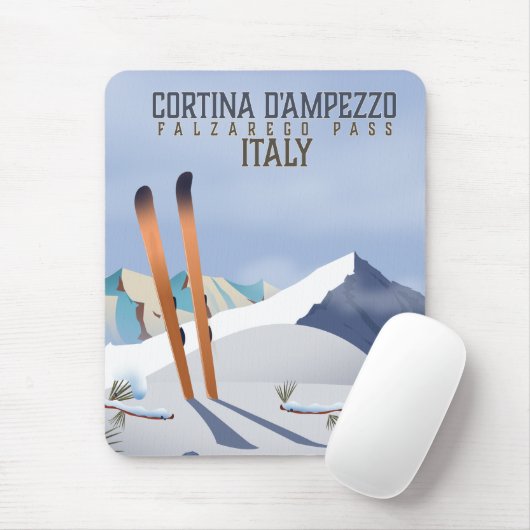 Cortina d'Ampezzi Italien Skilanglauf Kunst, Dicht Mousepad (Mit Mouse)