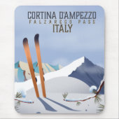 Cortina d'Ampezzi Italien Skilanglauf Kunst, Dicht Mousepad (Vorne)