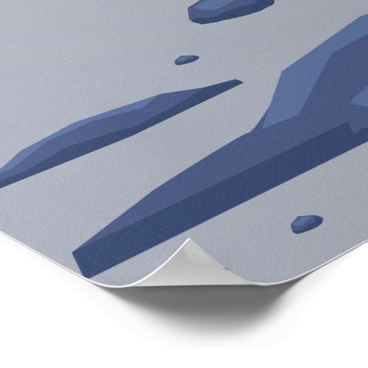 Cortina d'Ampezzi Italien Skilanglauf Kunst, Dicht Poster (Ecke)