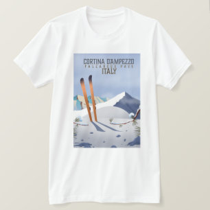 Cortina d'Ampezzi Italien Skilanglauf Kunst, Dicht T-Shirt