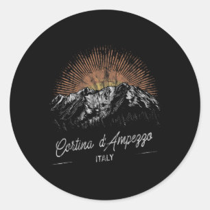Cortina D'ampezzo Berge Italien Wandern im Freien Runder Aufkleber