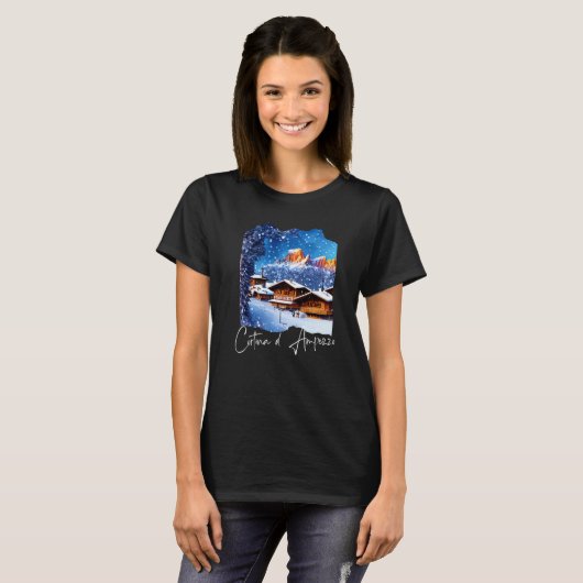 Cortina d'Ampezzo Dolomiti Painting Cortina d'Ampe T-Shirt (Vorne ganz)