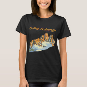 Cortina d'Ampezzo Italien Retro-Reise-T-Shirt T-Shirt