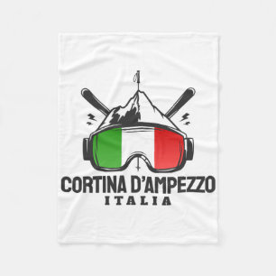 Cortina D'ampezzo Italien Retro-Skigebiet Skifahre Fleecedecke