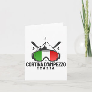 Cortina D'ampezzo Italien Retro Skigebiet Skigebie Karte