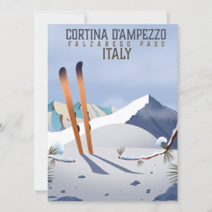 Cortina d'Ampezzo Italien Ski-Poster Kunstprint