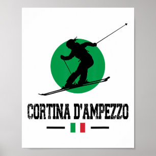 Cortina D'ampezzo Italien Ski Resort Alps Italien  Poster