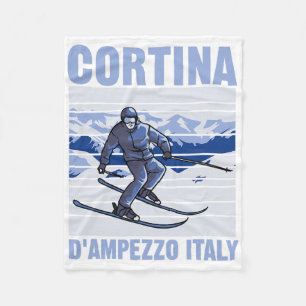 Cortina D'ampezzo Italien Skifahren Fleecedecke