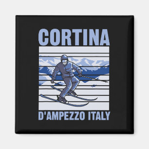 Cortina d'Ampezzo Italien Skifahren Magnet
