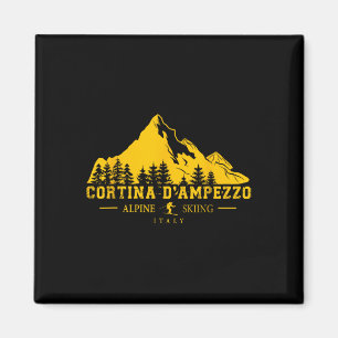 Cortina D'ampezzo Italien Skigebiet Lugano Magnet