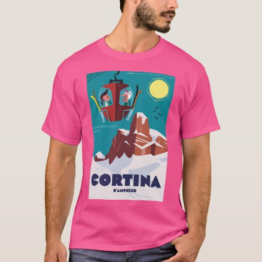 Cortina D'Ampezzo Poster T-Shirt (Vorderseite)