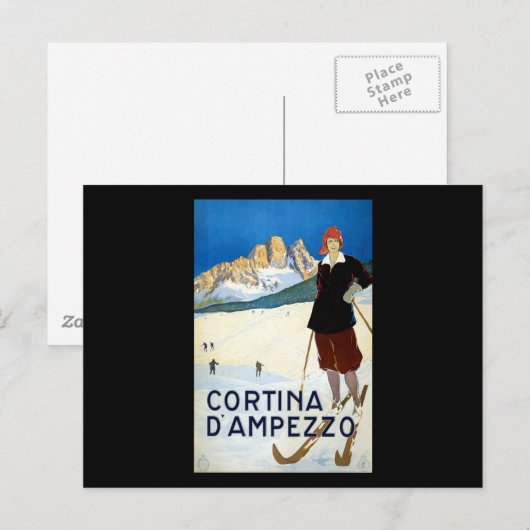 Cortina D'ampezzo Postkarte (Vorne/Hinten)