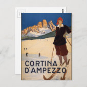 Cortina d'Ampezzo Postkarte (Vorne/Hinten)