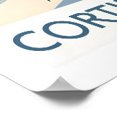 Cortina dampezzo Ski Druck - Italien 1 Poster (Ecke)