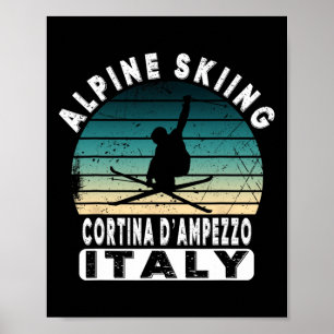 Cortina D'ampezzo Ski Resort Italienische Alpen Sk Poster