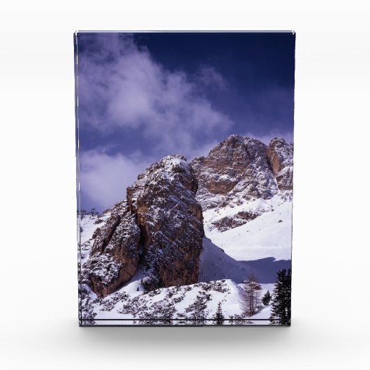 Cortina D'ampezzo Winter Holiday Card Poster Fotoblock (Vorderseite)
