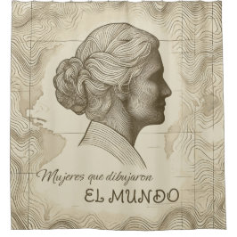 Cortina de baño Mujeres que dibujaron el mundo Duschvorhang