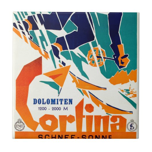 Cortina, Dolomiten Fliese (Vorderseite)