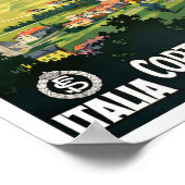 Cortina Italien Jahrgang Reise Poster (Ecke)