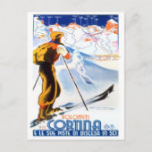 Cortina Italien Jahrgang Reise Postkarte (Vorderseite)