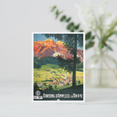 Cortina Italien Jahrgang Reise Postkarte (Stehend Vorderseite)