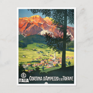 Cortina Italien Reisen vintage Postkarte