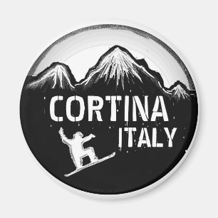 Cortina-Italien Schwarz-weißer Magnet
