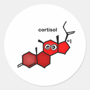 Cortisol Runder Aufkleber