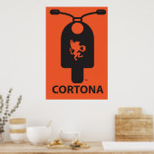 Cortona Scooter Poster (Küche)