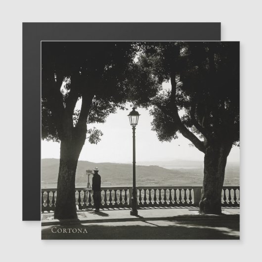 Cortona Toskana Italien Magnetkarte (Vorne/Hinten)