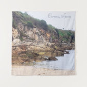 Coruna, Spanien | Meerblick mit Landschaftlichen K Wandteppich (Vorderseite)