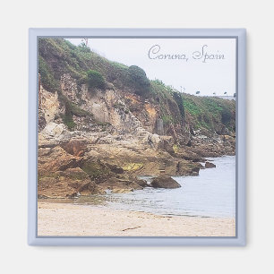 Coruna, Spanien   Sandy Bay Ocean Inlet Magnet