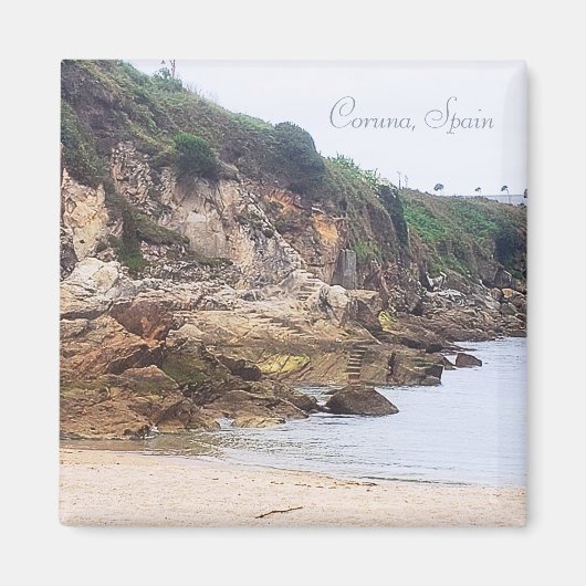 Coruna, Spanien | Sandy Bay Ocean Inlet Magnet (Vorne)