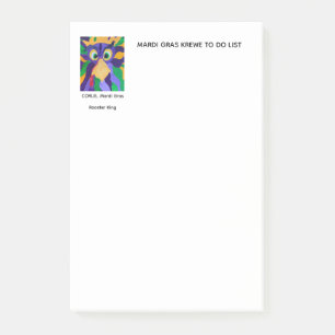 CORUS' MARDI GRAS TODO-LISTE POST-IT KLEBEZETTEL