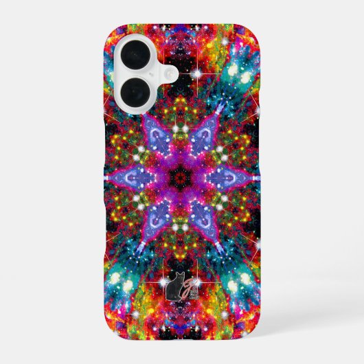 Coruscation Stellar Kaleid iPhone 16 Hülle (Rückseite)