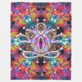 Coruscation Zen Lotus Fleecedecke (Vorderseite)