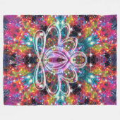 Coruscation Zen Lotus Fleecedecke (Vorderseite (Horizontal))