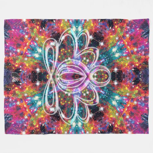 Coruscation Zen Lotus Fleecedecke (Vorderseite (Horizontal))