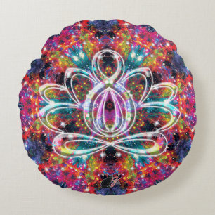 Coruscation Zen Lotus Rundkissen Rundes Kissen