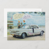 Corvair Cartoon Postcard by Bard Beach Postkarte (Vorne/Hinten)