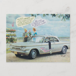 Corvair Cartoon Postcard by Bard Beach Postkarte