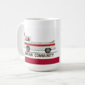 Corvair Community California Rampy Flag Kaffeetasse (Vorderseite Links)