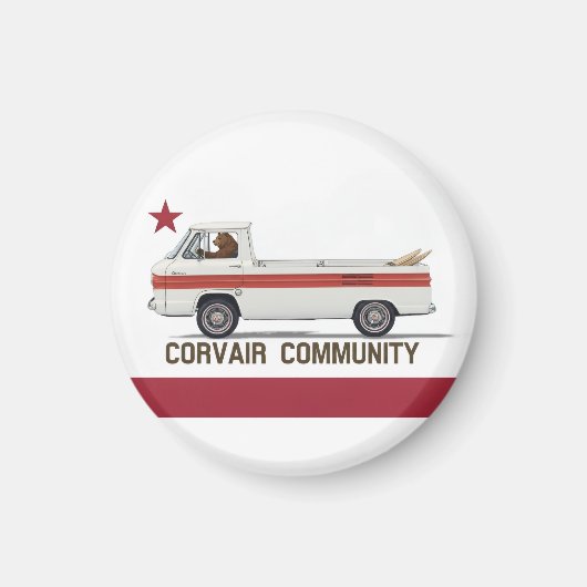 Corvair Community California Rampy Flag Magnet (Vorne)