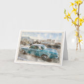 Corvair Monza Watercolor Karte (Gelbe Blume)