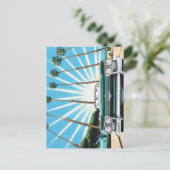 Corvair Pop Art Palm Tree Postkarte (Stehend Vorderseite)