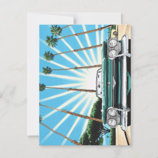 Corvair Pop Art Palm Tree Postkarte