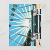 Corvair Pop Art Palm Tree Postkarte (Vorderseite)